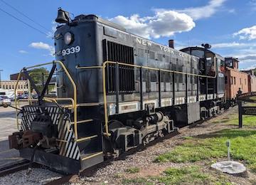 Train on trestle